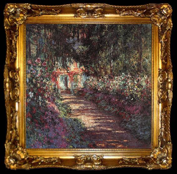 framed  Claude Monet The Garden in Flower, ta009-2